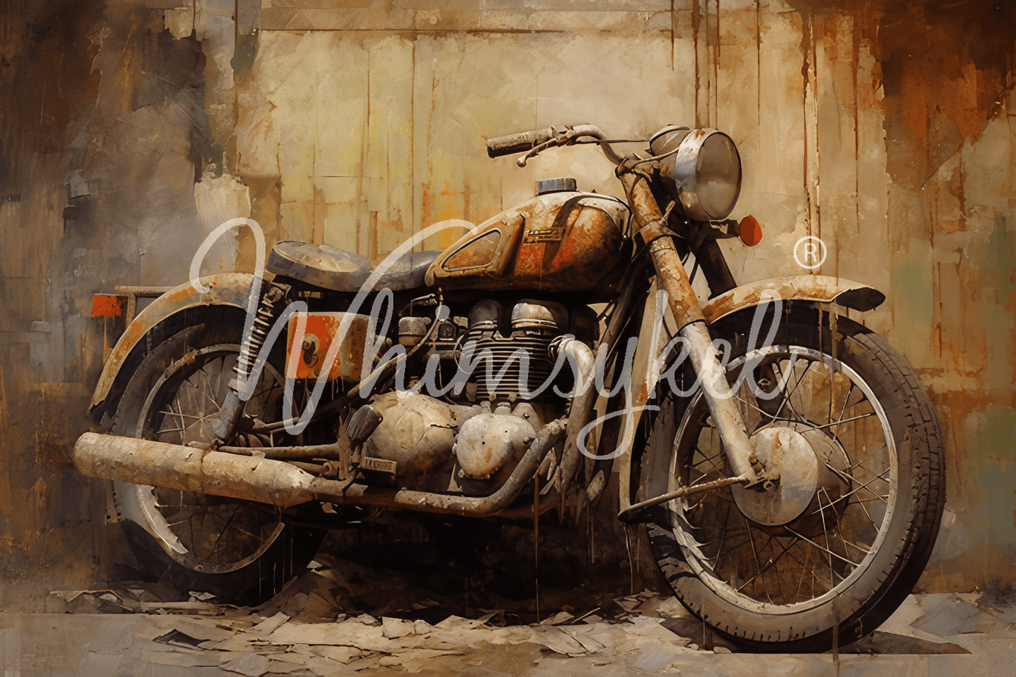 VINTAGE RIDE | Large Decoupage Tissue Paper for Furniture