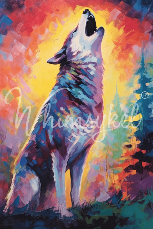 TWILIGHT HOWL (Retired) | Large Decoupage Tissue Paper for Furniture