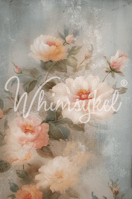WEATHERED ROSES | Large Decoupage Tissue Paper for Furniture